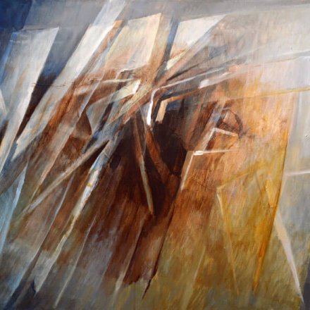 Moving Toward - acrylic on canvas, 36 x 48, contemporary abstract art