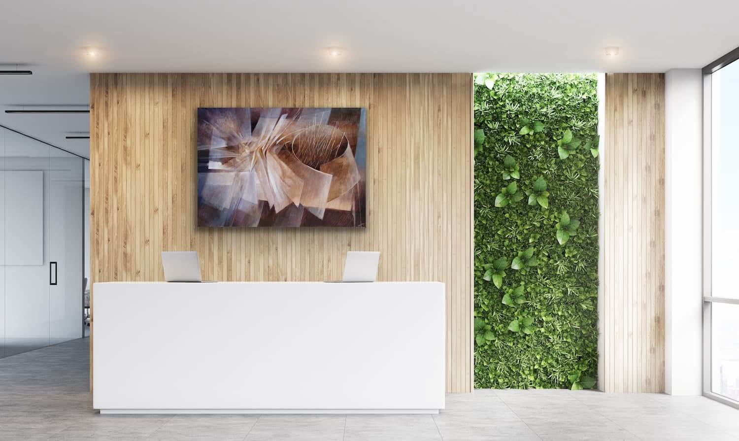 Gathering - geometric abstract contemporary painting