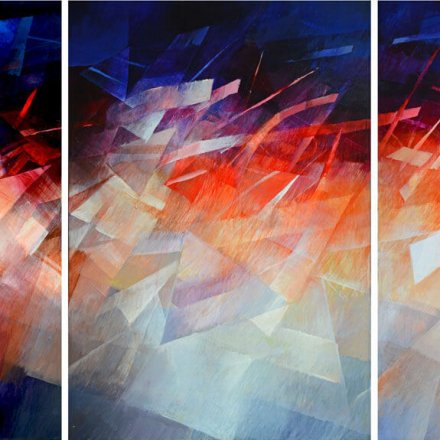 Journey-Triptych painting (3 panels)